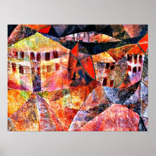 Paul Klee art: Het Hotel, beroemd schilderij, Poster