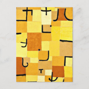 Paul Klee art: Karakters in Geel Briefkaart