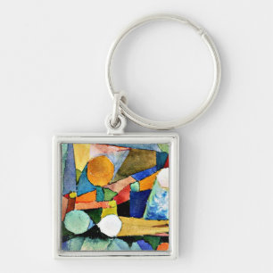Paul Klee art: Kleurvormen Sleutelhanger