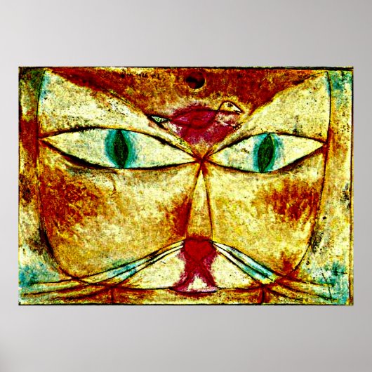 Paul Klee art poster: Kat en vogel Poster (Voorkant)