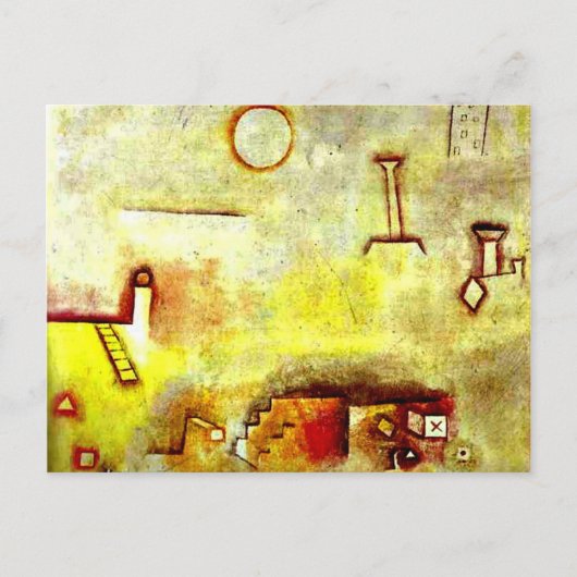 Paul Klee art: Reconstructie Briefkaart (Voorkant)