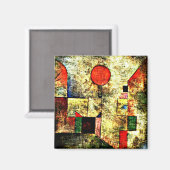 Paul Klee art: Rode ballon, Magneet (Voorkant / Achterkant)