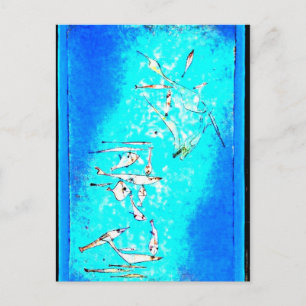 Paul Klee art: Vis Afbeelding, schilderend door Kl Briefkaart