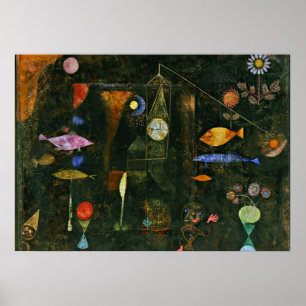 Paul Klee art: Vis Magic, beroemd Klee schilderij Poster
