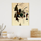 Paul Klee art: Warmed Cool Poster (Keuken)