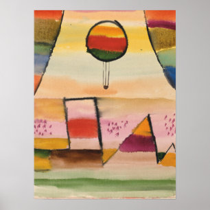 Paul Klee artwork, Der Ballon Imfenster Poster
