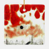 Paul Klee beroemd schilderij, Clouds over Bor, Keramisch Ornament (Achterkant)