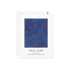 Paul Klee, Blue Modern Abstracte Art Briefkaart