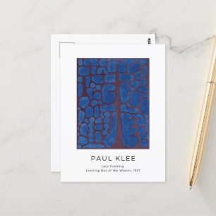 Paul Klee, Blue Modern Abstracte Art Briefkaart