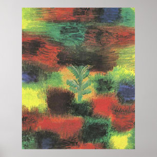 Paul Klee - Boompje te midden van struikgewas Poster
