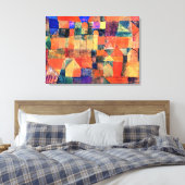 Paul Klee - City with the Three Domes Canvas Afdruk (Insitu (Slaapkamer))