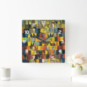 Paul Klee Clocks Vierkante Klok (Huis)