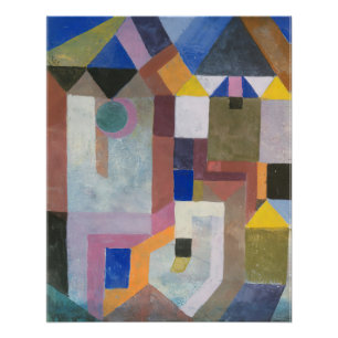 Paul Klee Colorful Architecture Perfect Poster
