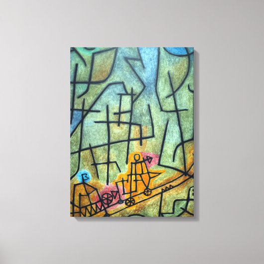 Paul Klee Conquest of the Mountain Canvas Afdruk (Voorkant)
