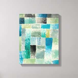 Paul Klee, Eerste Huis in een Afrekening - Kunst Canvas Afdruk