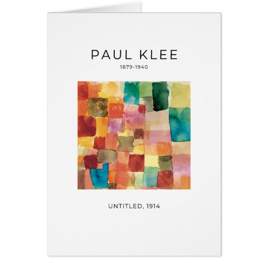 Paul Klee, Elegant Modern Absract Fine Art Kaart (Voorkant)