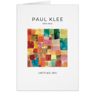 Paul Klee, Elégante carte d'art moderne abstrait