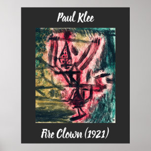 Paul Klee Fire Clown Poster
