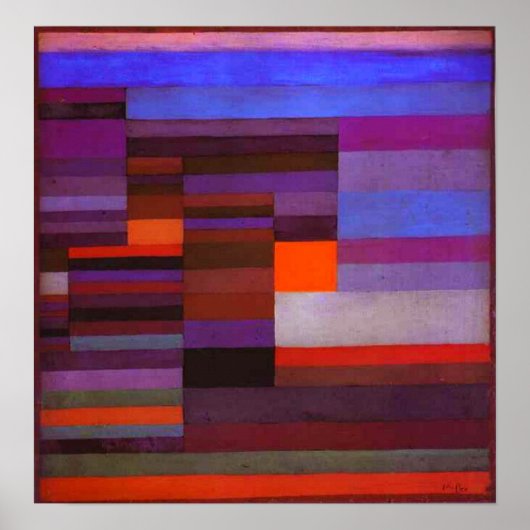 Paul Klee Fire in the Evening Poster (Voorkant)