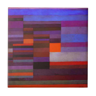Paul Klee Fire in the Evening Tile Tegeltje
