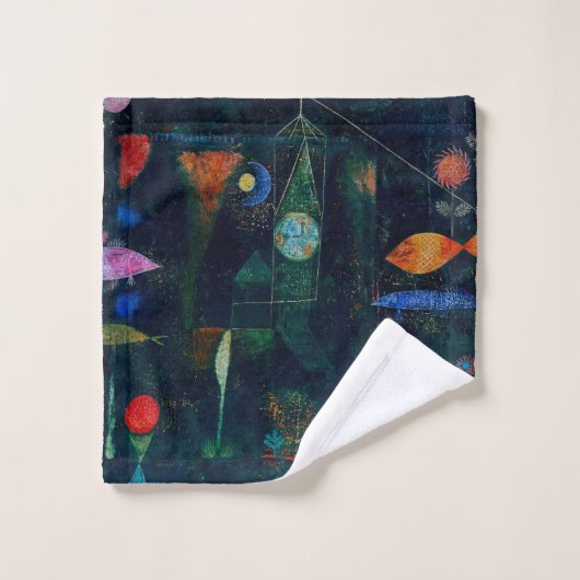 Paul Klee Fish Magic Abstract schilderen Grafisch  Bad Handdoek (Wasdoekje)