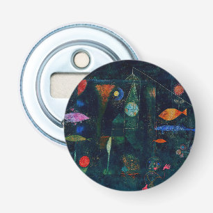 Paul Klee Fish Magic Abstract schilderen Grafisch  Button Flesopener