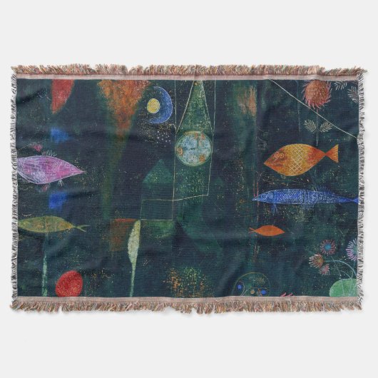 Paul Klee Fish Magic Abstract schilderen Grafisch  Deken (Voorkant)