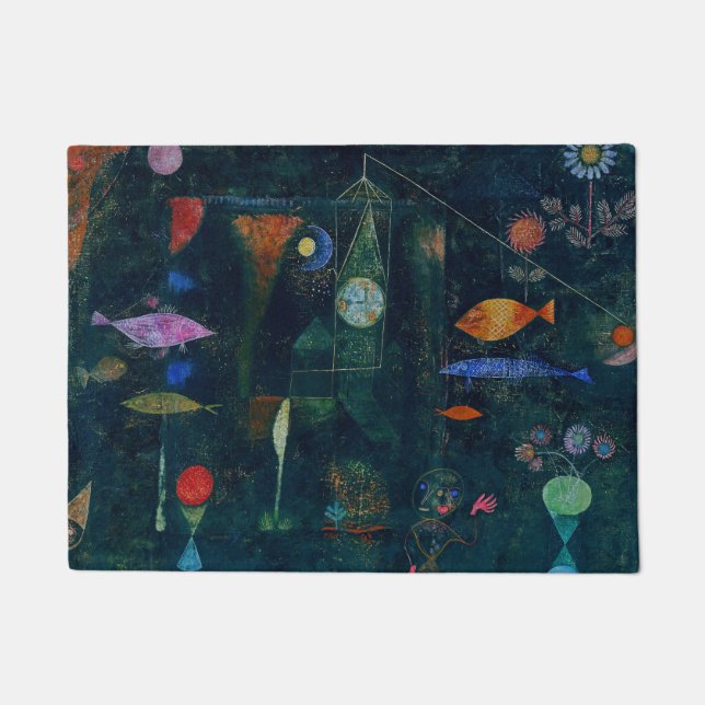 Paul Klee Fish Magic Abstract schilderen Grafisch  Deurmat (Voorkant)