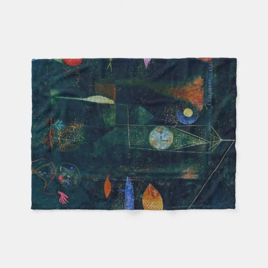 Paul Klee Fish Magic Abstract schilderen Grafisch  Fleece Deken (Voorkant (Horizontaal))