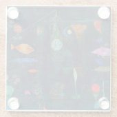 Paul Klee Fish Magic Abstract schilderen Grafisch  Glazen Onderzetter (Achterkant)