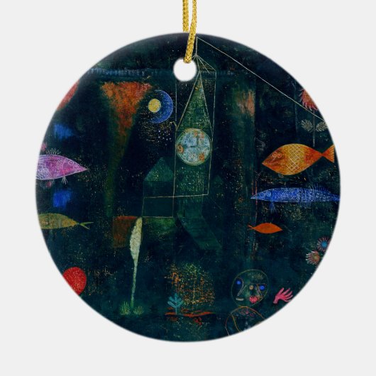 Paul Klee Fish Magic Abstract schilderen Grafisch  Keramisch Ornament (Voorkant)