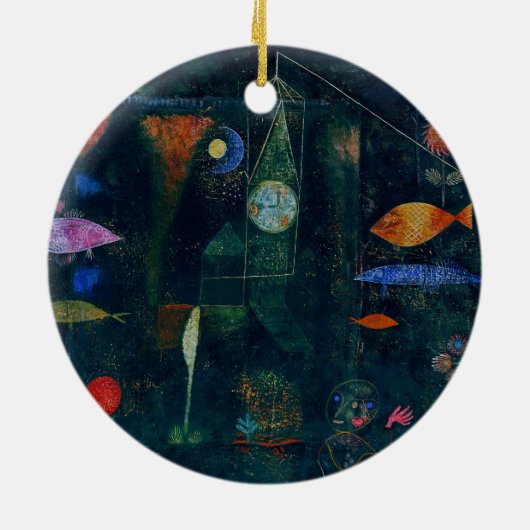 Paul Klee Fish Magic Abstract schilderen Grafisch  Keramisch Ornament (Achterkant)
