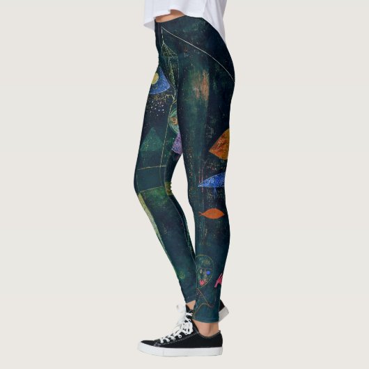 Paul Klee Fish Magic Abstract schilderen Grafisch  Leggings (Links)