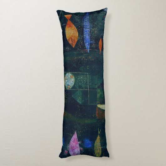 Paul Klee Fish Magic Abstract schilderen Grafisch  Lichaamskussen (Achterkant (Verticaal))
