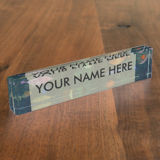 Paul Klee Fish Magic Abstract schilderen Grafisch  Naambordje (Zijkant)