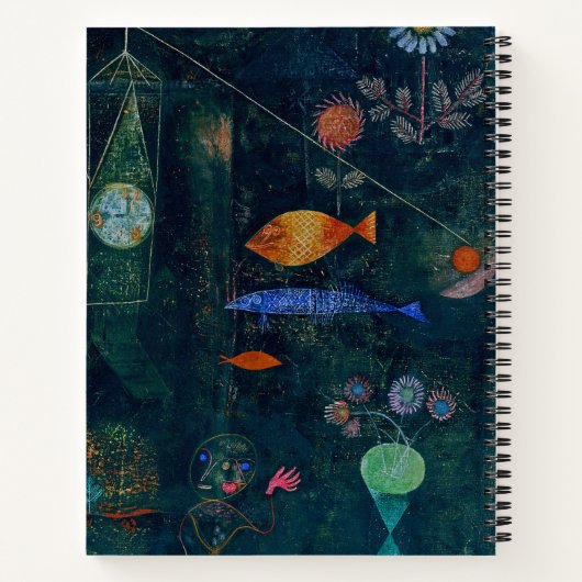 Paul Klee Fish Magic Abstract schilderen Grafisch  Notitieboek (Achterkant)