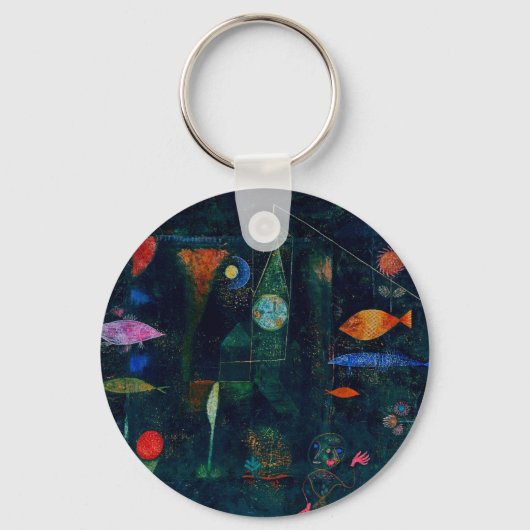 Paul Klee Fish Magic Abstract schilderen Grafisch  Sleutelhanger (Voorkant)