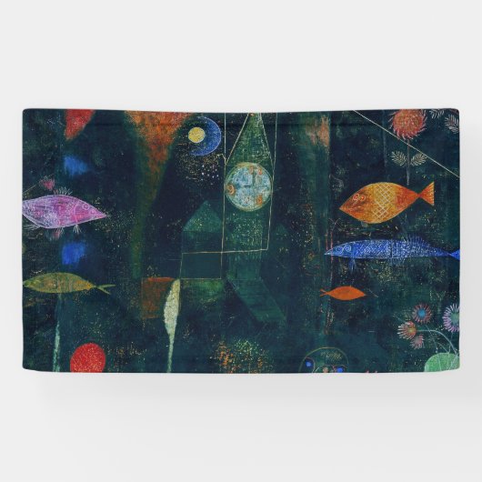 Paul Klee Fish Magic Abstract schilderen Grafisch Spandoek (Horizontaal)