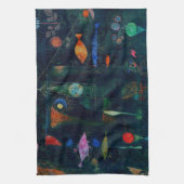 Paul Klee Fish Magic Abstract schilderen Grafisch  Theedoek (Verticaal)