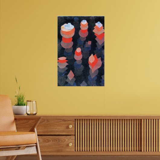 Paul Klee - Groei van de nacht Planten Poster (Woonkamer 2)