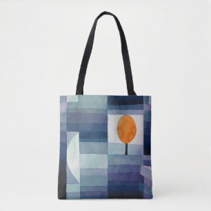 Paul Klee Harbinger van de herfst. blauwe kunst Draagtas