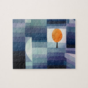 Paul Klee Harbinger van de herfst.  blauwe kunst Legpuzzel