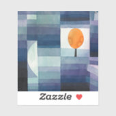 Paul Klee Harbinger van de herfst.  blauwe kunst Sticker (Vel)