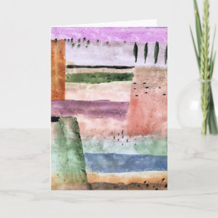 Paul Klee, Landschap met Populieren, Kaart