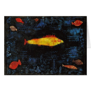 Paul Klee Le poisson d'or Aquarelle Vintage Art