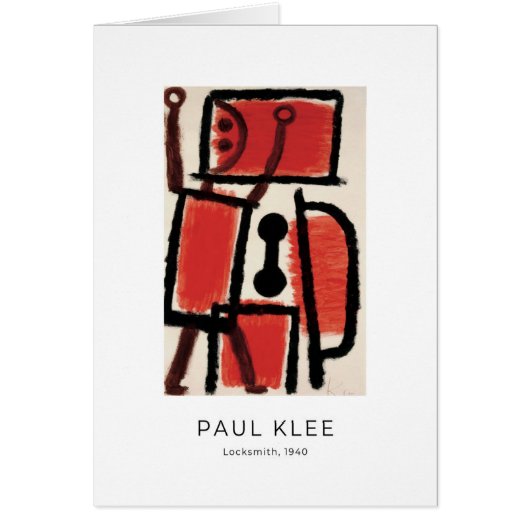 Paul Klee, Locksmith (1940) - Fine Art Card (Devant)