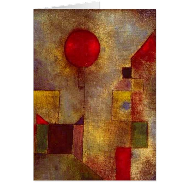 Paul Klee Red Balloon Abstrait Art Coloré  (Devant)