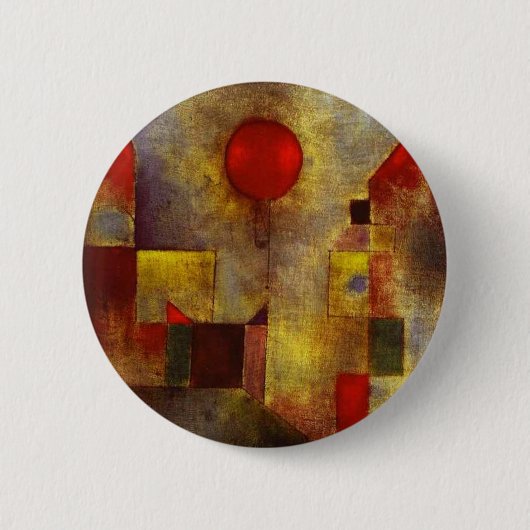 Paul Klee Red Balloon Button (Voorkant)