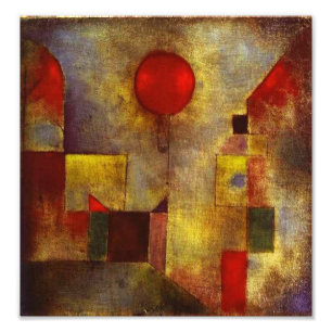 Paul Klee Red Balloon Foto afdrukken Afdruk