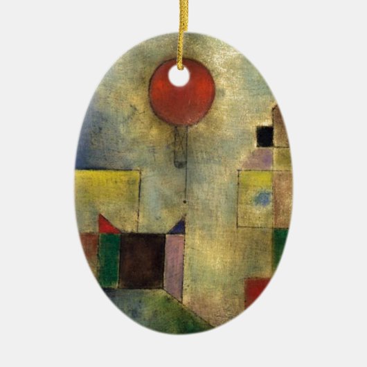 Paul Klee Red Balloon Keramisch Ornament (Voorkant)